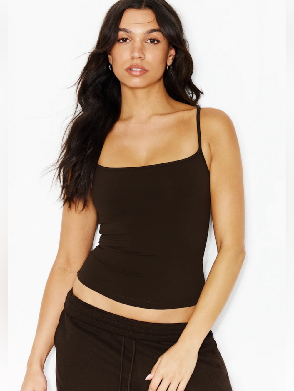 Garage Brown Spaghetti Strap Camisole